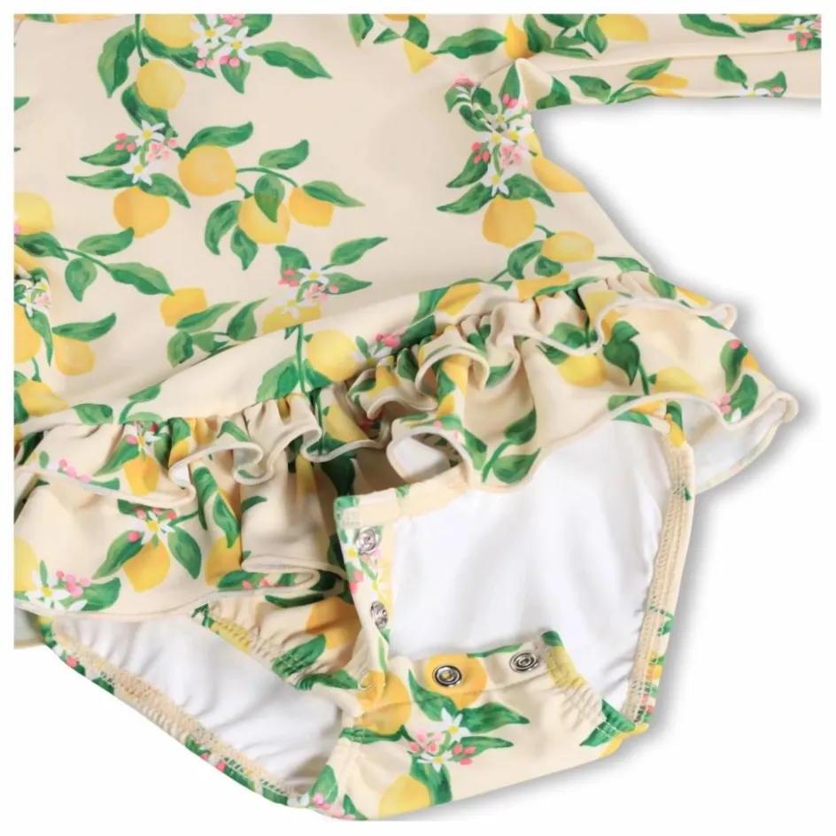 Clearance Molo Combinaison de Bain Narice Citrons Fibres Recyclées | Jaune pâle
