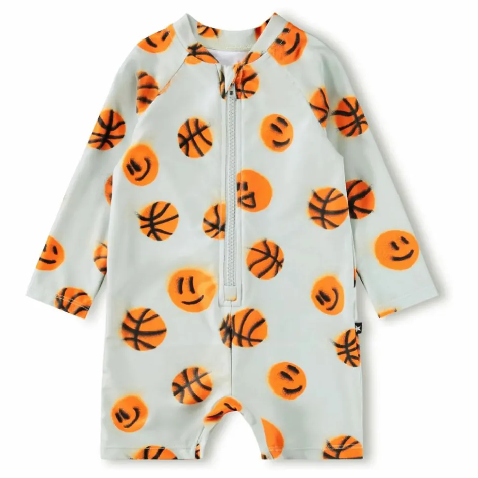 Molo Combinaison de Bain Neka LS Basketballs Fibres Recyclées ||Enfant Maillots De Bain|Maillots De Bain