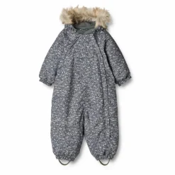 Sale Combinaison de Ski Fleurie Façon Fourrure Matières Recyclées Nickie | Enfant Combinaisons|Premières Tenues