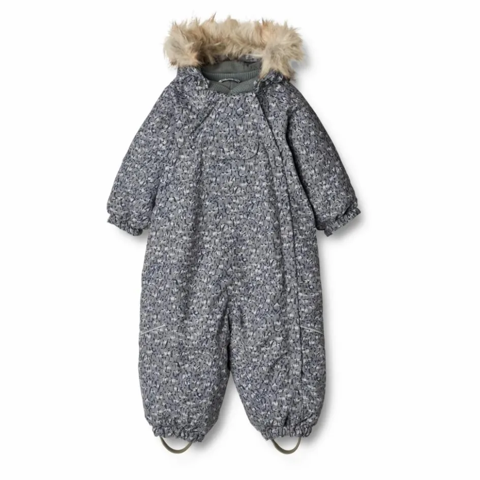 Sale Combinaison de Ski Fleurie Façon Fourrure Matières Recyclées Nickie | Enfant Combinaisons|Premières Tenues