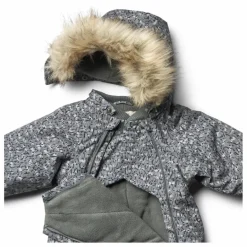 Sale Combinaison de Ski Fleurie Façon Fourrure Matières Recyclées Nickie | Enfant Combinaisons|Premières Tenues
