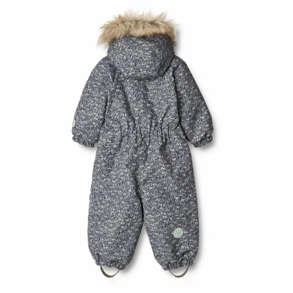 Sale Combinaison de Ski Fleurie Façon Fourrure Matières Recyclées Nickie | Enfant Combinaisons|Premières Tenues