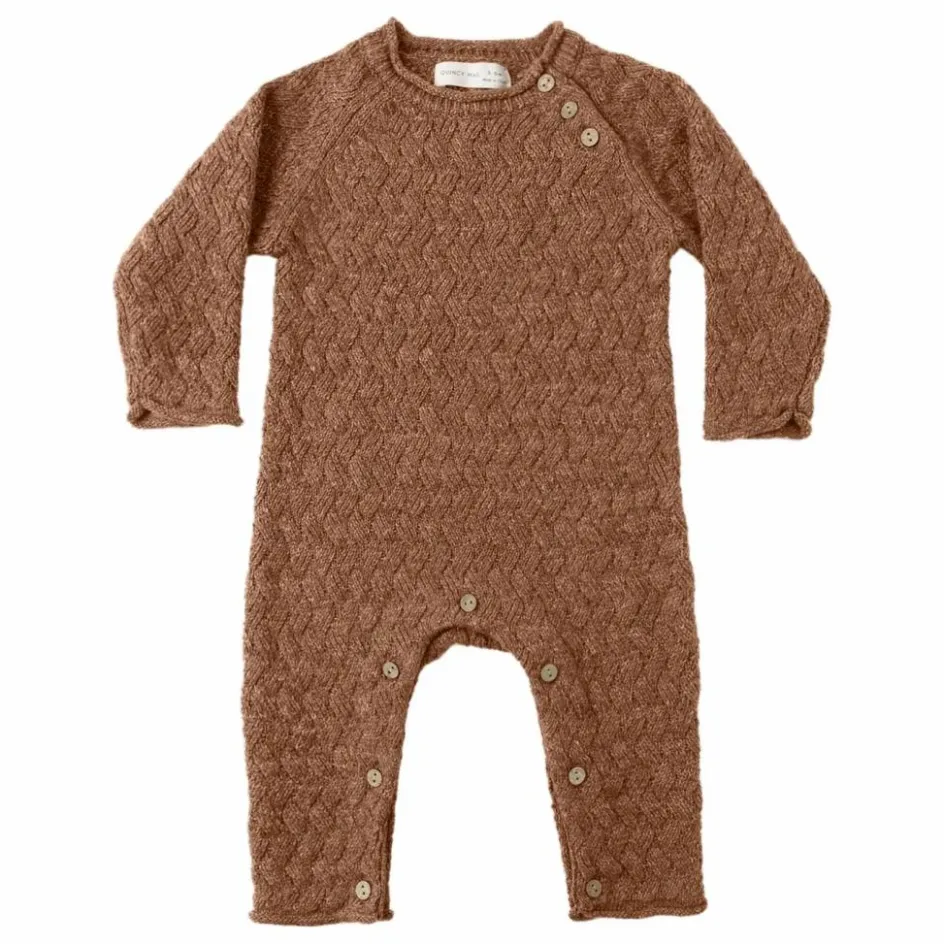 Best Quincy Mae Combinaison Maille Coton Bio | Marron