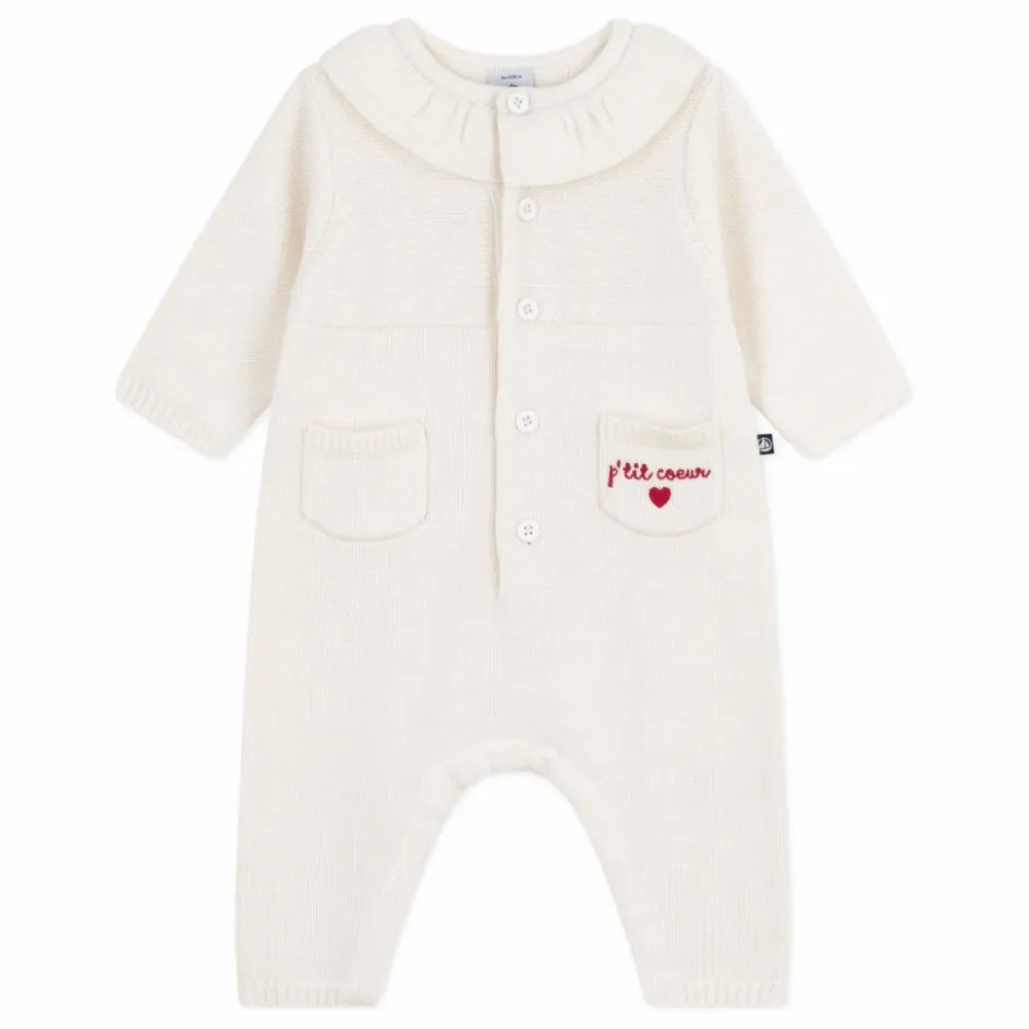 Petit Bateau Combinaison Maille Fine P'tit Cœur Laine || Premières Tenues|Combinaisons Et Bodies