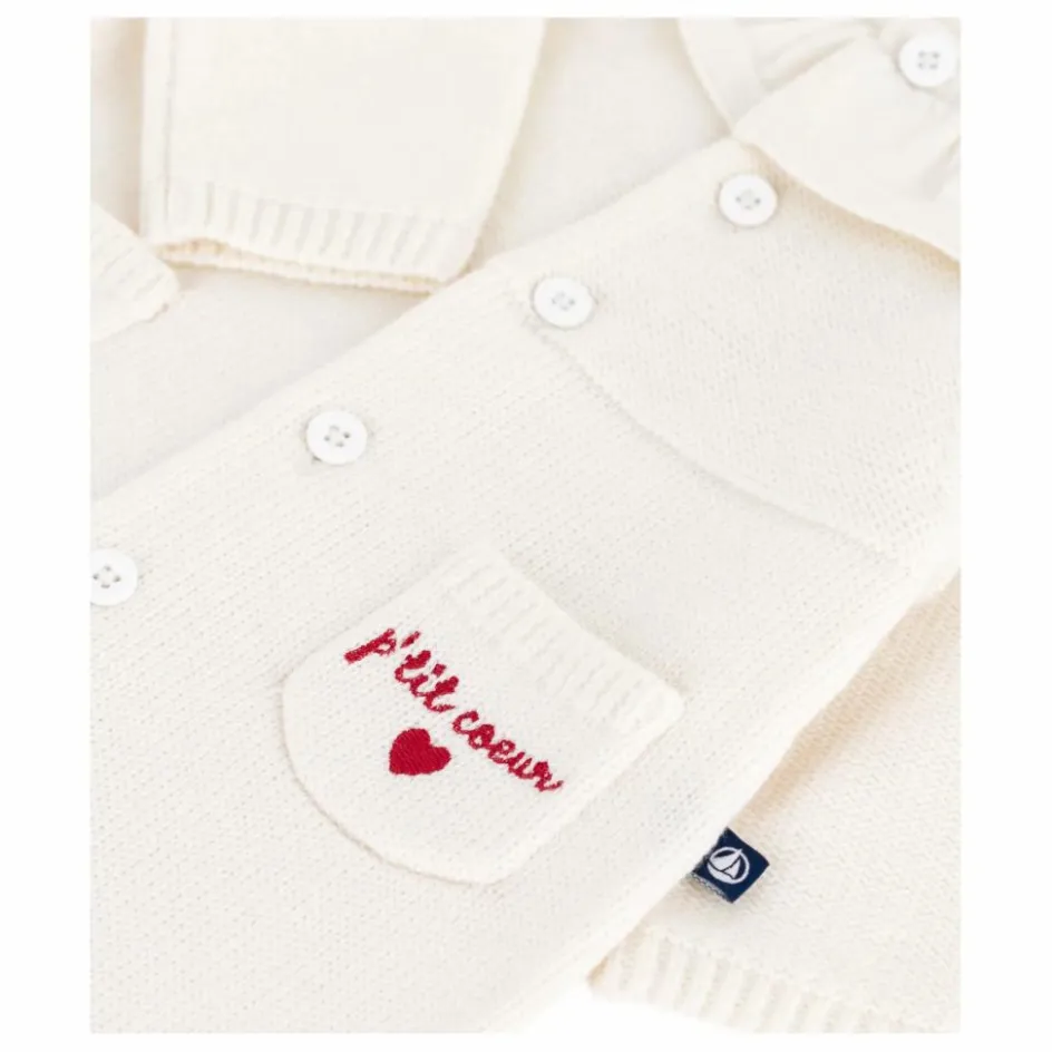 Petit Bateau Combinaison Maille Fine P'tit Cœur Laine || Premières Tenues|Combinaisons Et Bodies