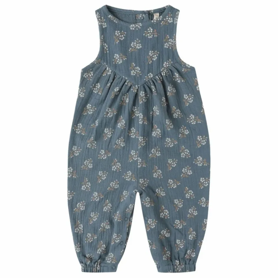 Best Quincy Mae Combinaison Maisie Gaze de Coton Bio | Bleu gris