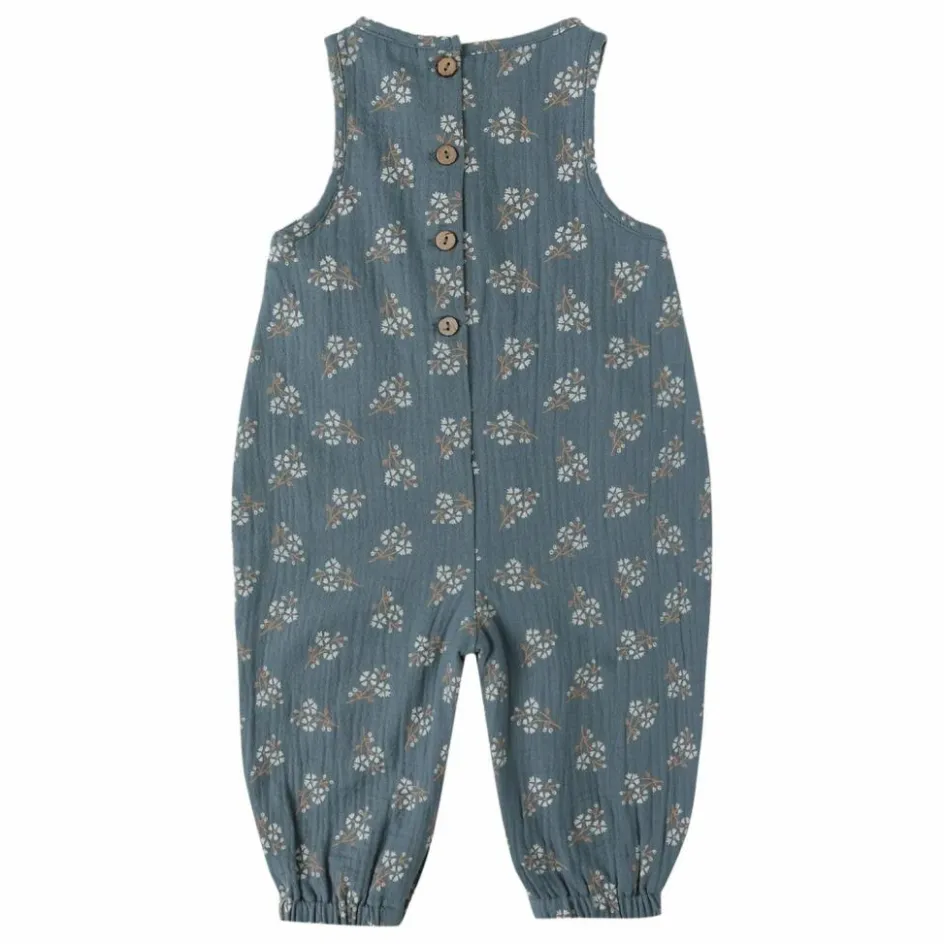 Best Quincy Mae Combinaison Maisie Gaze de Coton Bio | Bleu gris