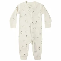 Clearance Quincy Mae Combinaison Pingouins Coton Bio | Ivoire