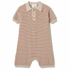 Coco au Lait Combishort Col Polo Structure Coton Bio | Beige