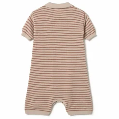 Coco au Lait Combishort Col Polo Structure Coton Bio | Beige