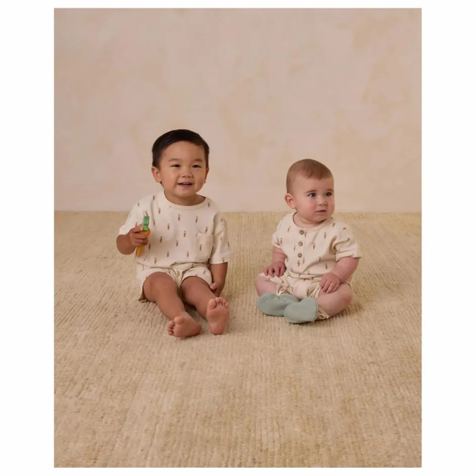 Clearance Quincy Mae Combishort Manches Courtes | Ecru