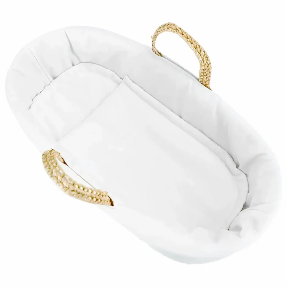 Clearance Tartine et Chocolat Couffin tressage feuilles de palme | Blanc