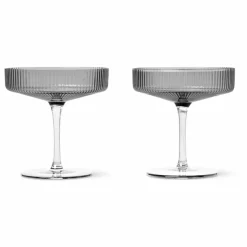 Ferm Living Art De La Table*Coupes à champagne Ripple - Set de 2 |