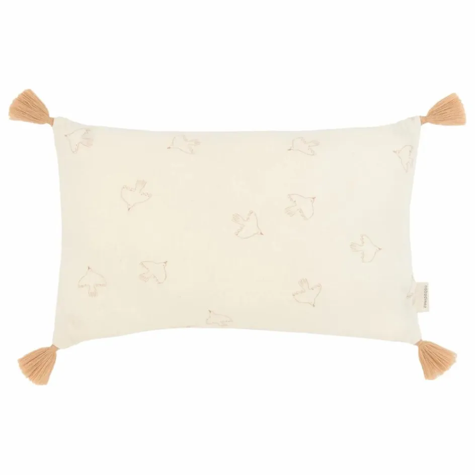 Hot Coussin à pompons Wabi Sabi Hoshi Birds | Enfant Coussins|Coussins Enfant