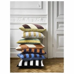 Clearance Coussin à rayures en velours Coussins