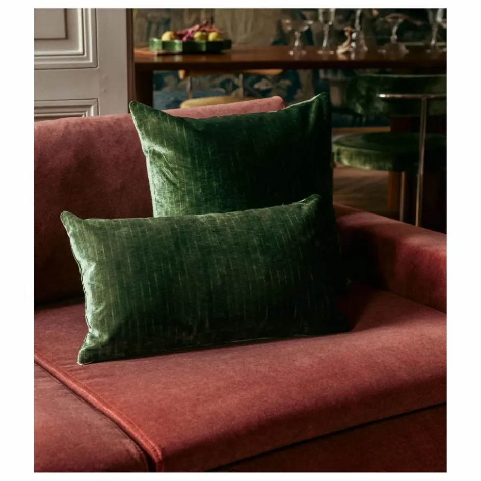 Outlet Coussin carré Carino en velours côtelé brillant | Coussins