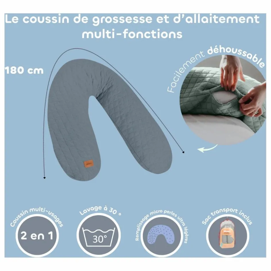 Hot Béaba Coussin d'allaitement Big Flopsy | Gris