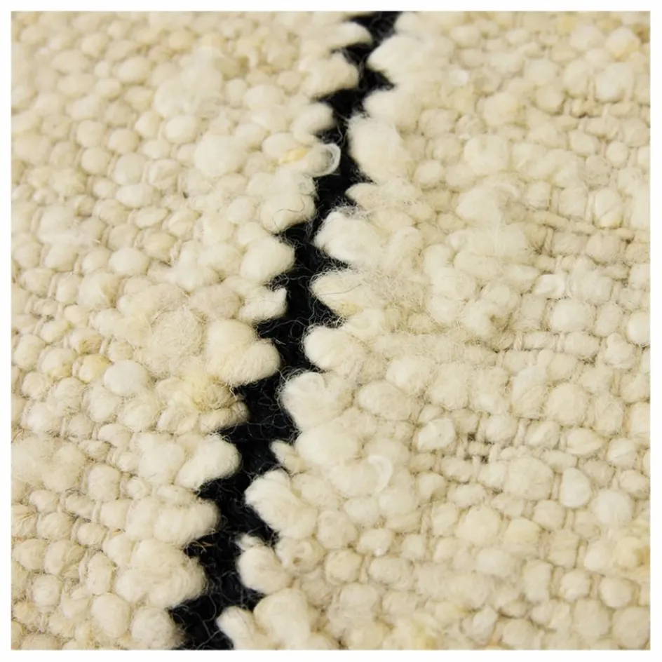 HKliving Coussin en laine | Crème