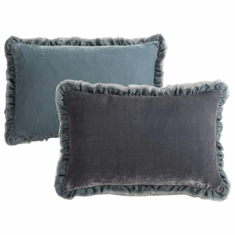Le Monde Sauvage Coussin en velours de soie Séraphine || Coussins