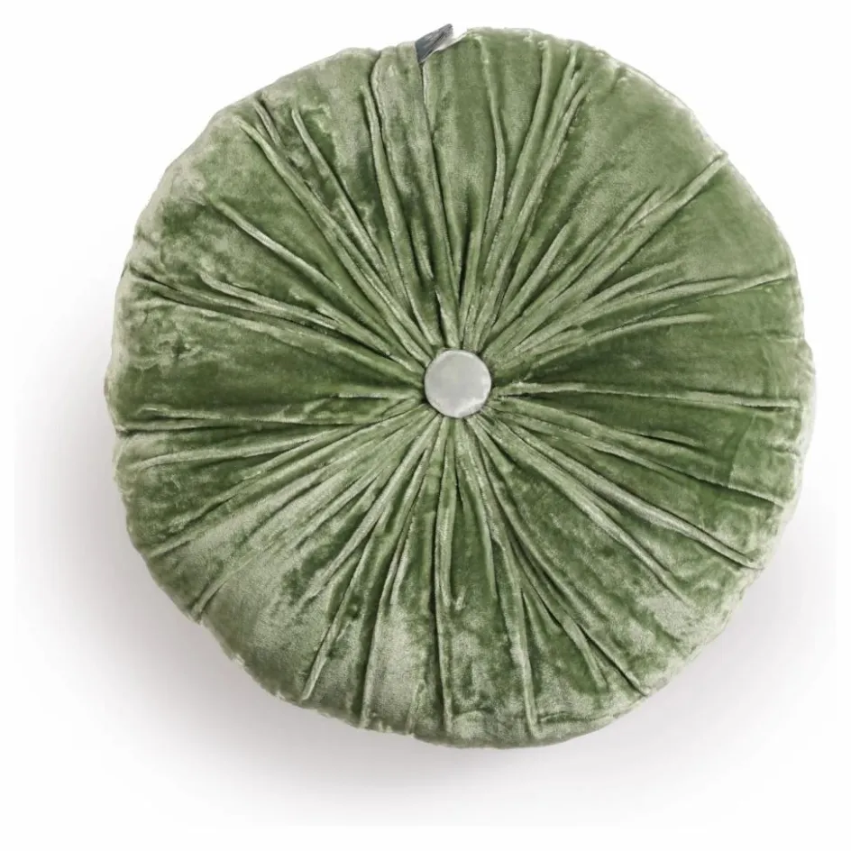 Discount Le Monde Sauvage Coussin en velours de soie Goa | Vert
