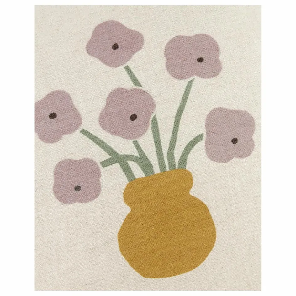 Online Nobodinoz Coussin Fleurs - Lin Français | Lilas tLilas