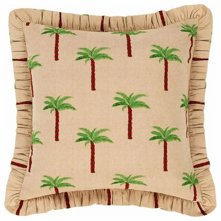 Discount Anna + Nina Coussin Les Palmiers | Marron