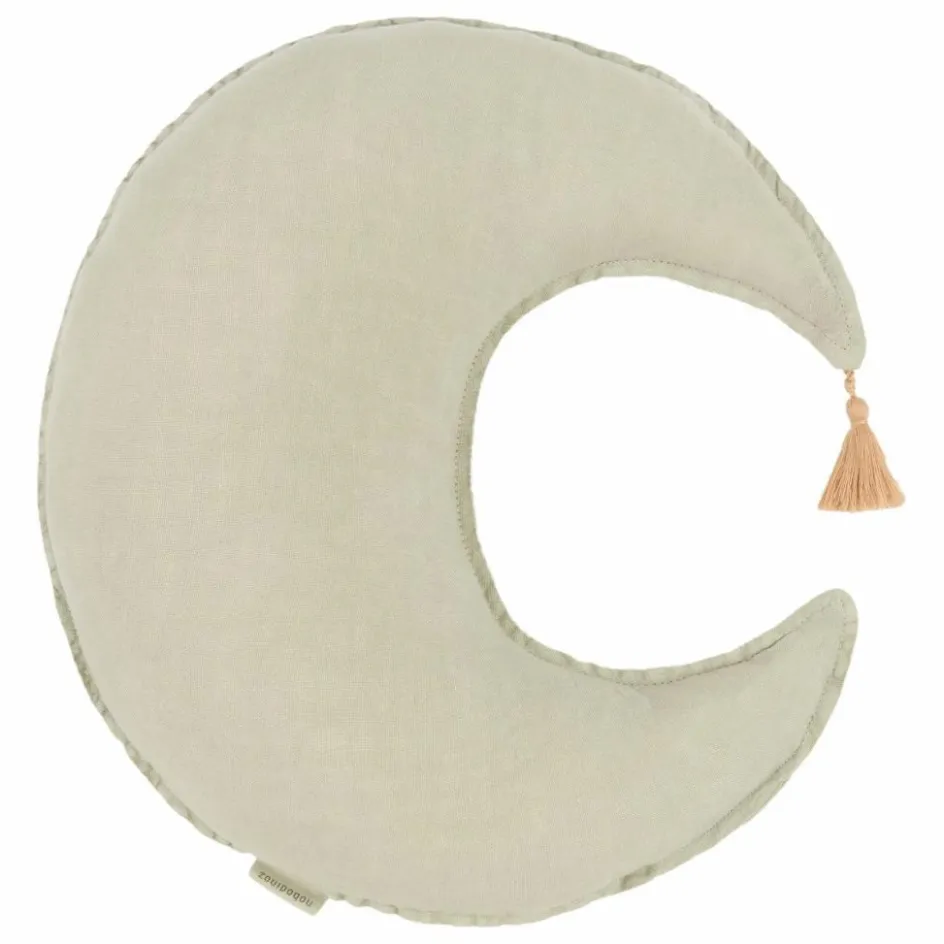 Nobodinoz Coussin Lune - Lin Français ||Enfant Coussins|Coussins Enfant