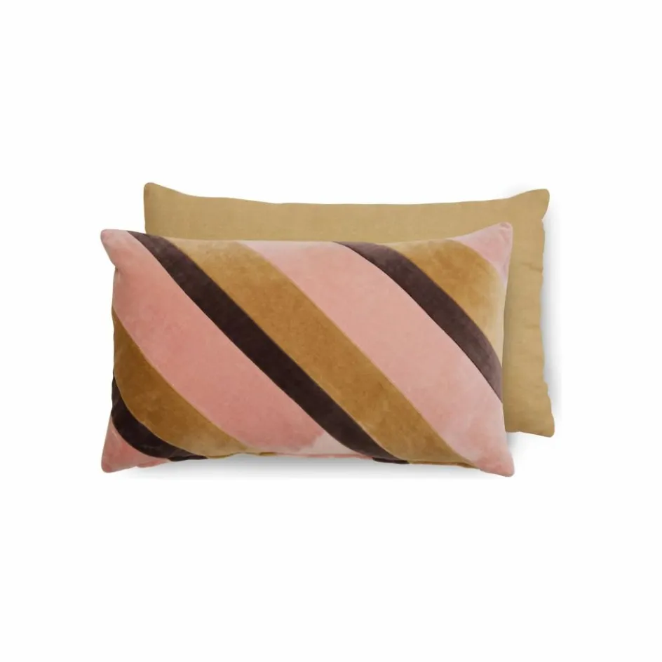 HKliving Coussins*Coussin rayé en velours |