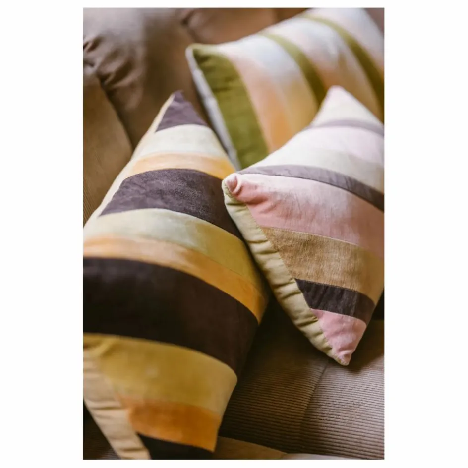 HKliving Coussins*Coussin rayé en velours |