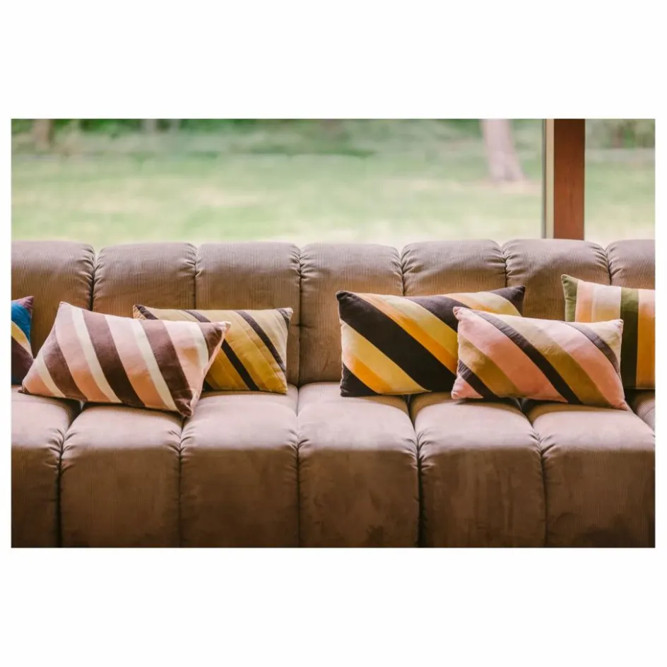 HKliving Coussins*Coussin rayé en velours |