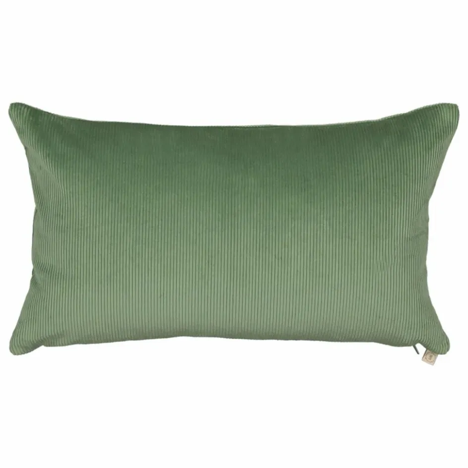 Hot The Socialite Family Coussin rectangulaire Carino en velours côtelé | Vert amande