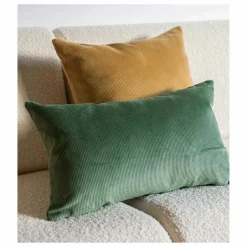 Hot The Socialite Family Coussin rectangulaire Carino en velours côtelé | Vert amande