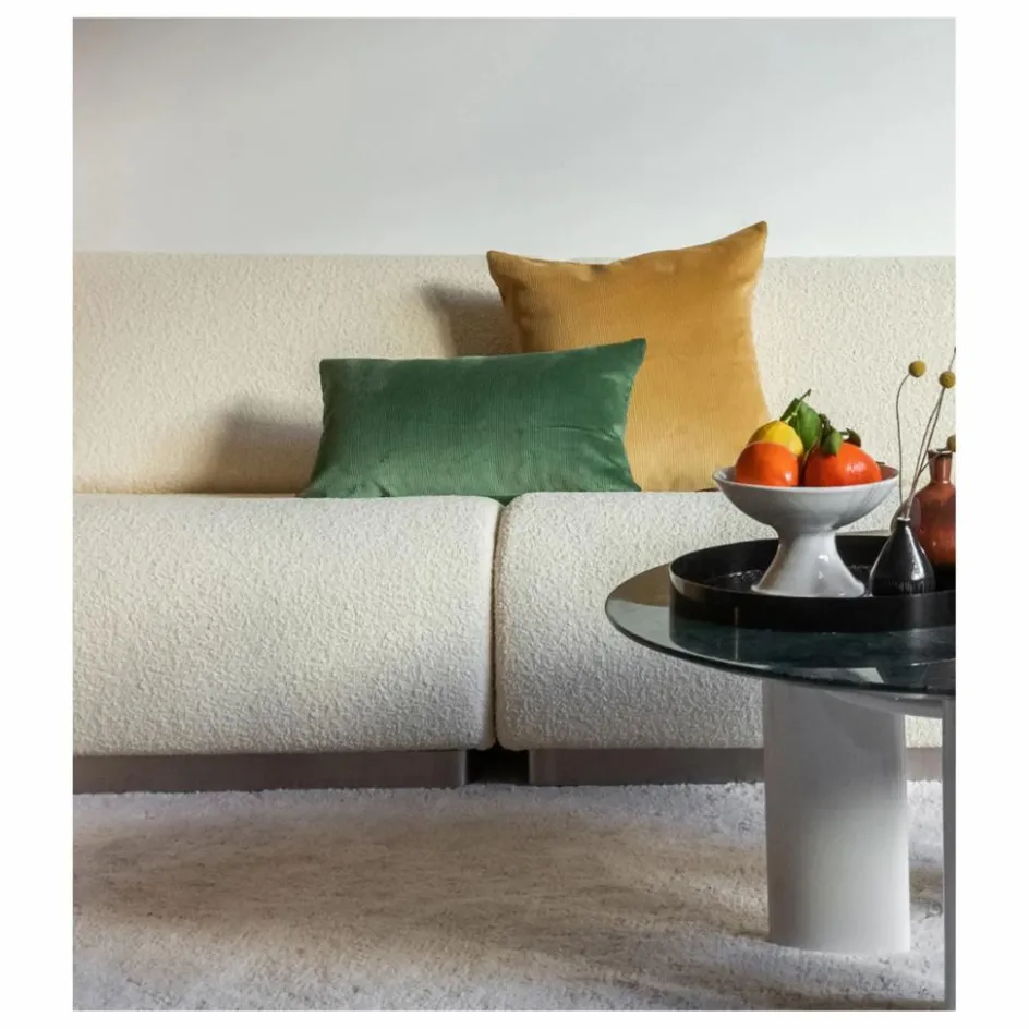 Hot The Socialite Family Coussin rectangulaire Carino en velours côtelé | Vert amande
