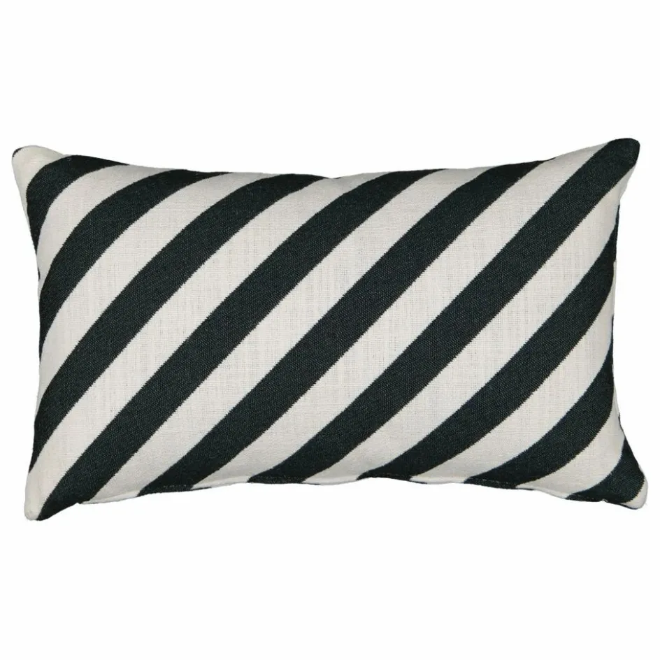 Hot The Socialite Family Coussin rectangulaire Carino en jacquard à rayures | Vert foncé