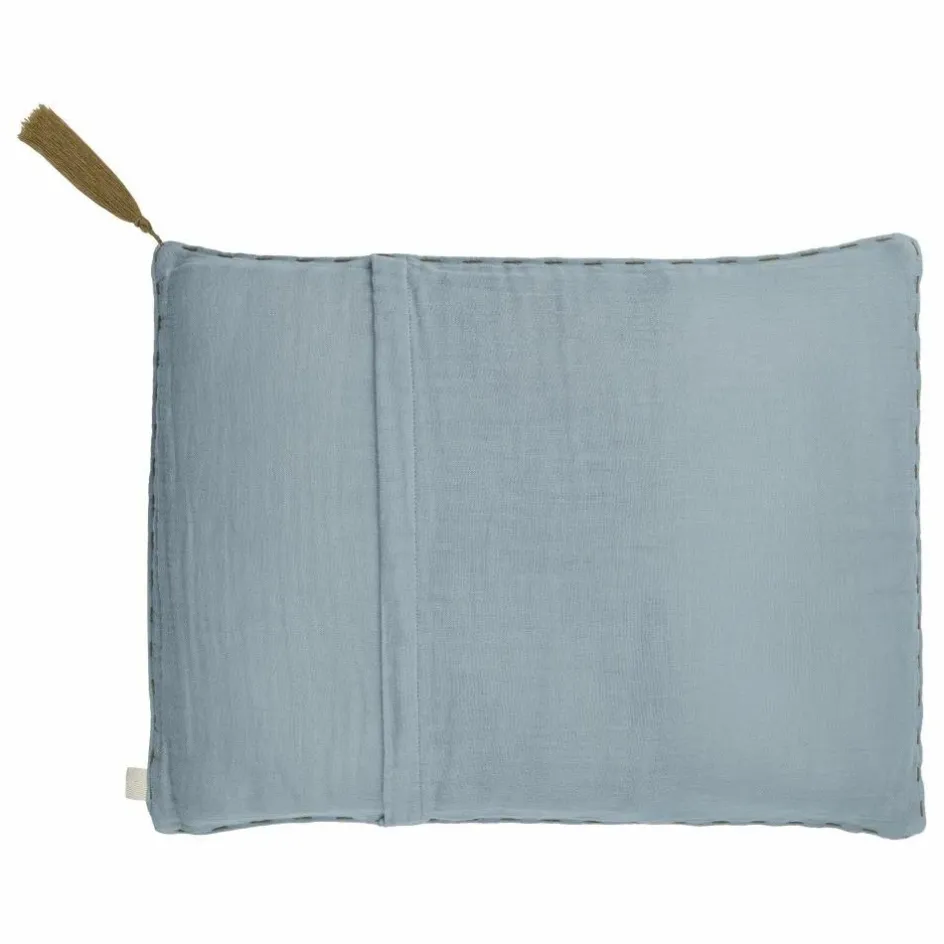Sale Numero 74 Coussin rectangulaire en coton bio | Sweet Blue S046