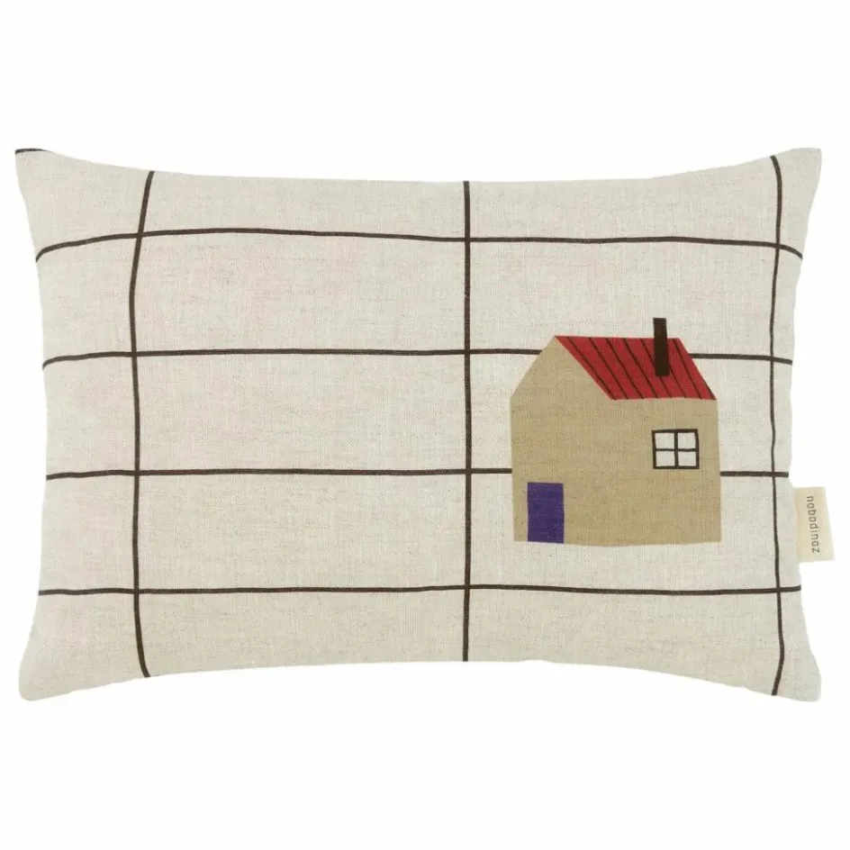Enfant Nobodinoz Coussins|Coussins Enfant*Coussin rectangulaire Maison Vibes - Lin Français |