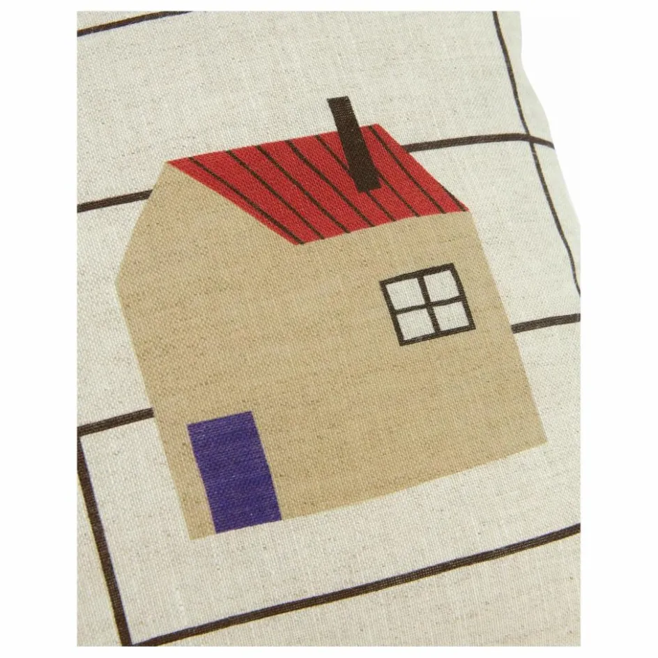 Enfant Nobodinoz Coussins|Coussins Enfant*Coussin rectangulaire Maison Vibes - Lin Français |