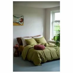 Suite 702 Coussin rond Bigdot en percale organique - Coffee Brown || Coussins