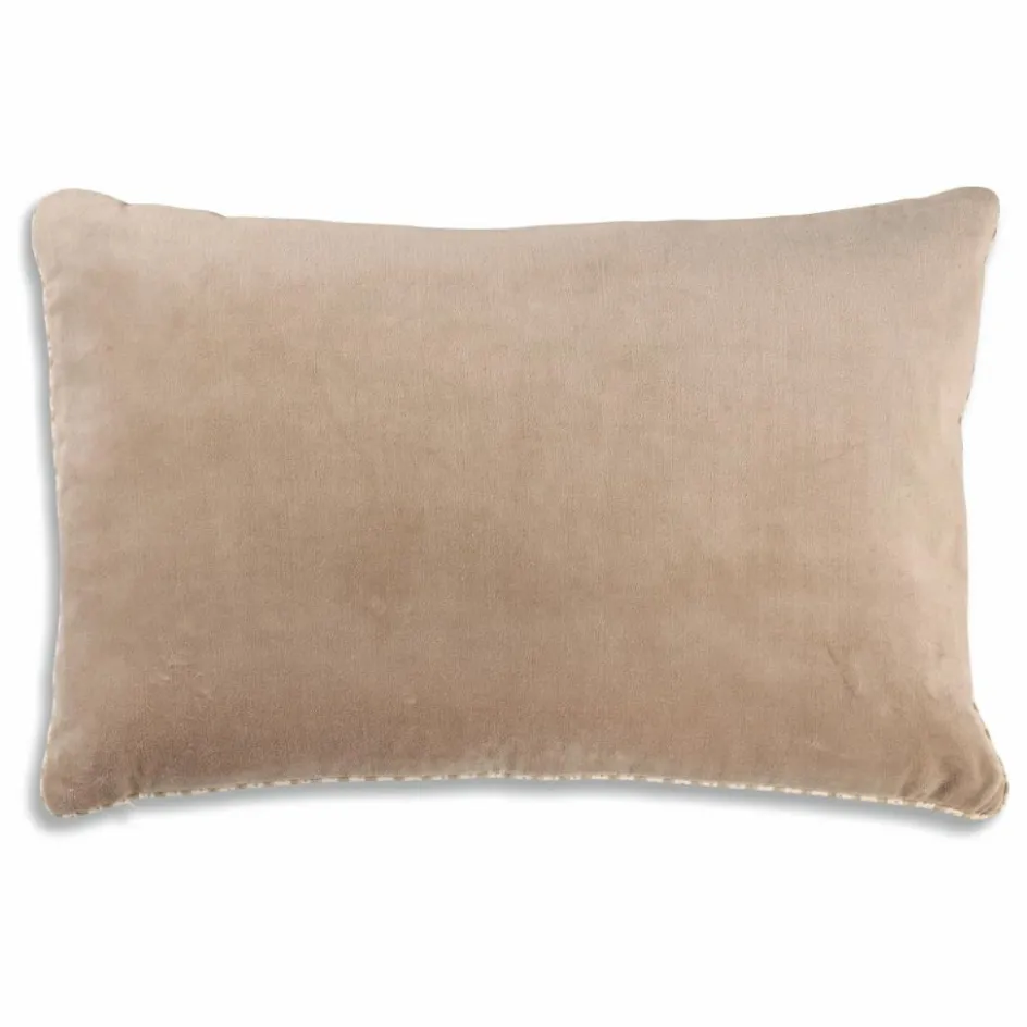 Le Monde Sauvage Coussin réversible en velours Yuki Gris| Coussins