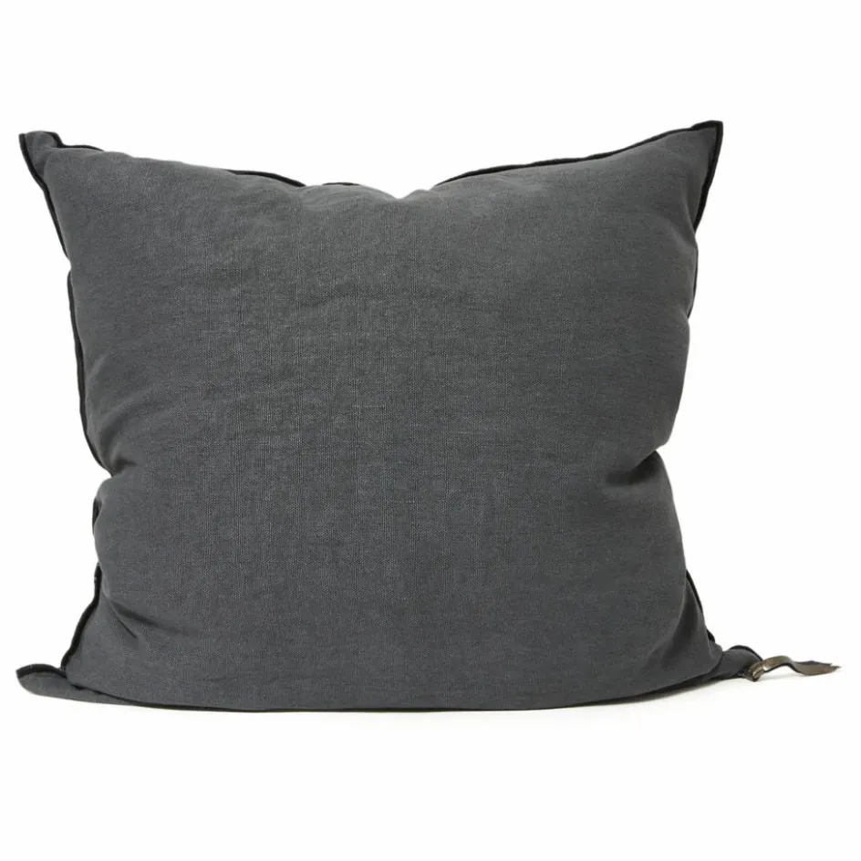 Maison de Vacances Coussin Vice versa black line en lin lavé stone washed || Coussins