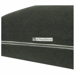 Clearance Maison de Vacances Coussin Vice versa black line en lin lavé stone washed | Asphalte