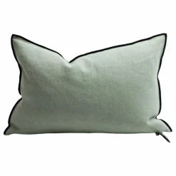 Coussin Vice Versa Black Line en lin stone washed | Coussins