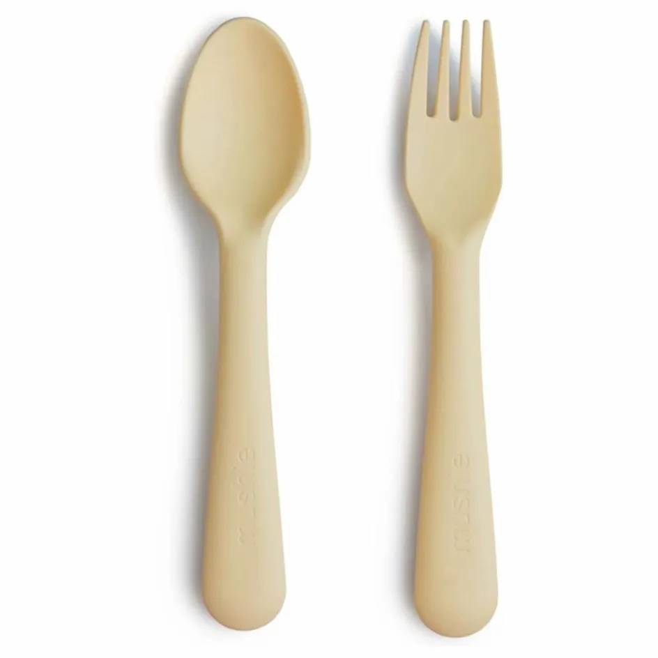 Online Mushie Couverts | Jaune