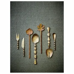 New Couverts à salade Edi en métal - Set de 2 | Homme Art De La Table|Voyage, Outdoor