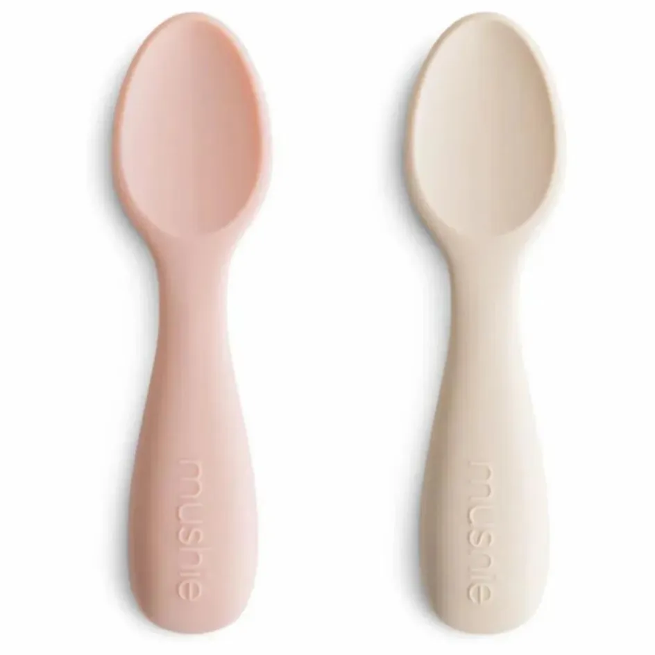 Mushie Premiers Repas|Puériculture*Couverts d'apprentissage en silicone |