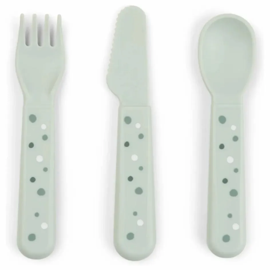 Clearance Done by deer Couverts Happy Dots - Set de 3 | Sauge