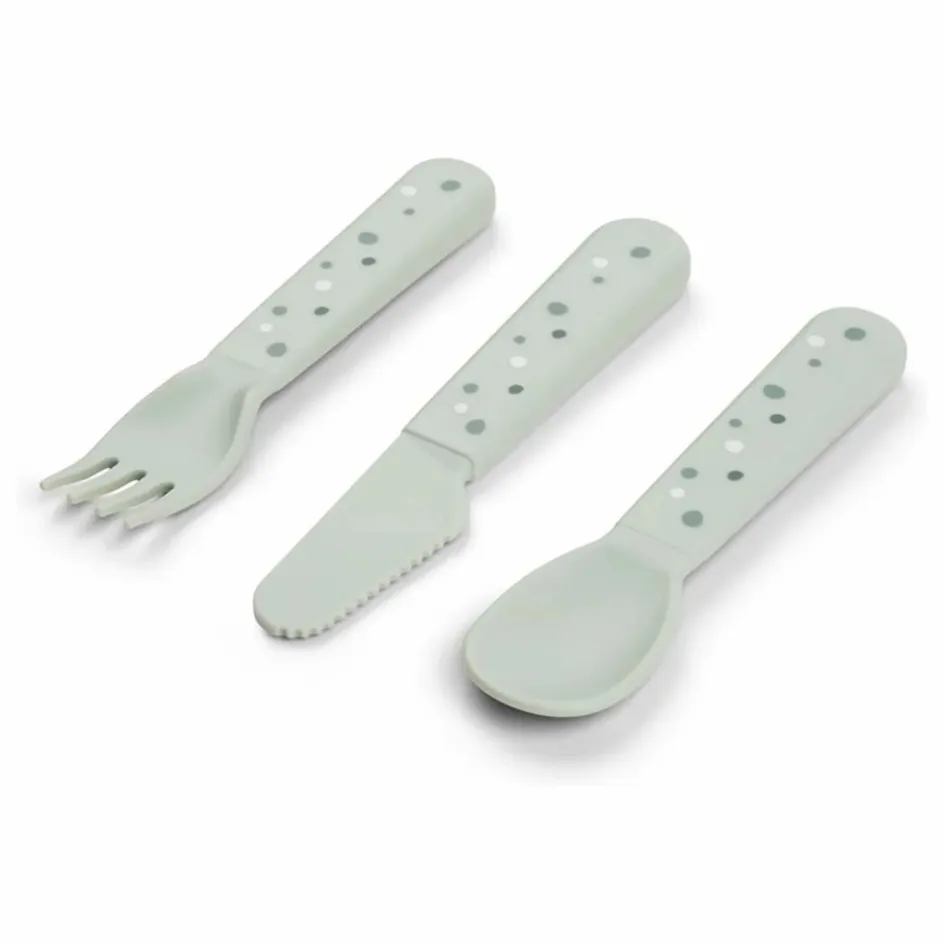 Clearance Done by deer Couverts Happy Dots - Set de 3 | Sauge