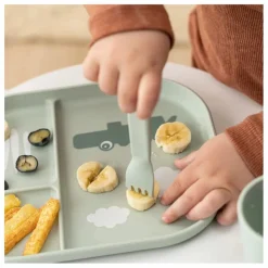 Clearance Done by deer Couverts Happy Dots - Set de 3 | Sauge