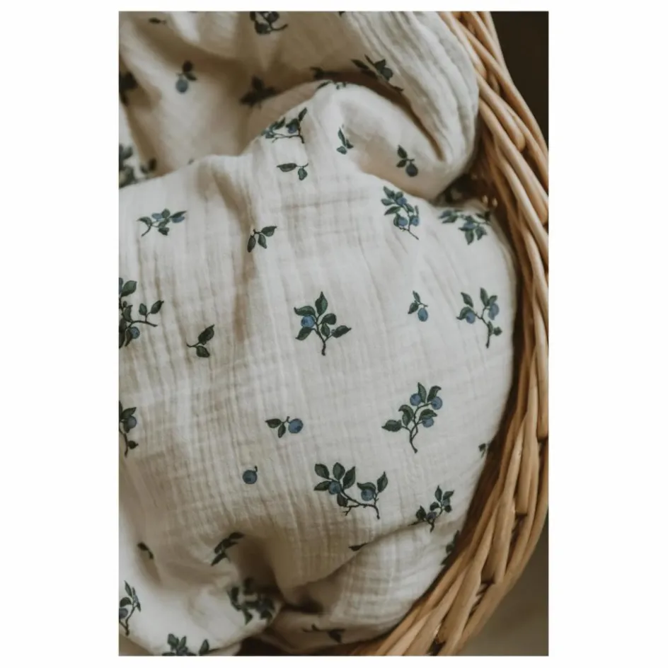 garbo&friends Couvertures Et Plaids|Linge De Lit Bébé*Couverture Blueberry en mousseline de coton |