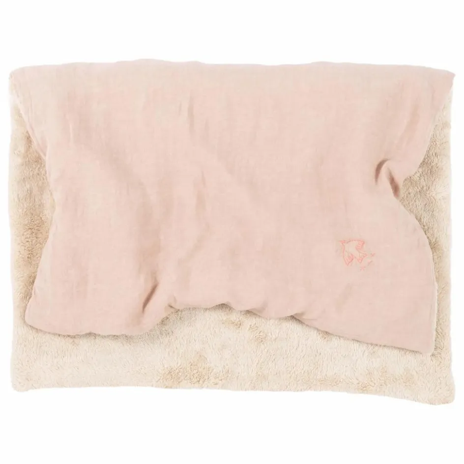 Hot Nobodinoz Couverture doublée - Lin Français | Rose pâle